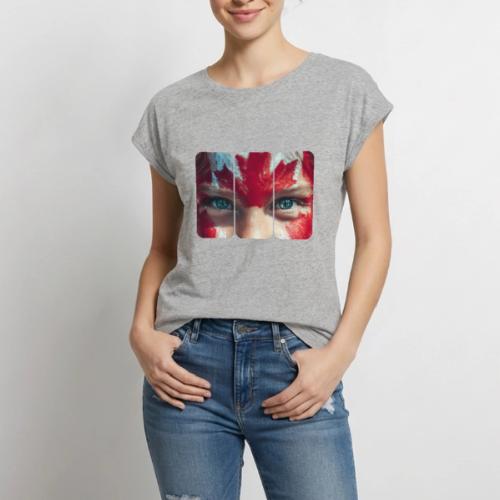 Canada: Northern Spirit - Women's Premium Roll Up Sleeve T-Shirt