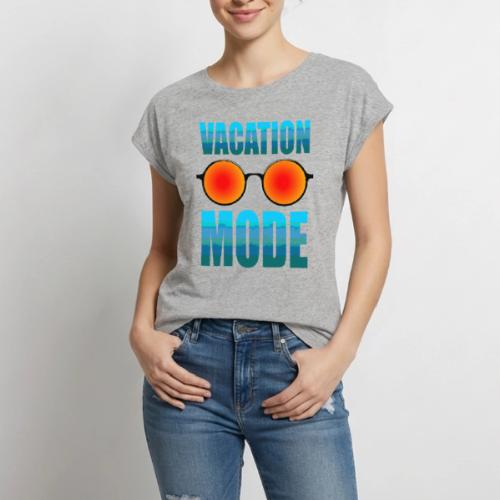 Vacation mode: Ocean Vibes On - Women's Premium Roll Up Sleeve T-Shirt