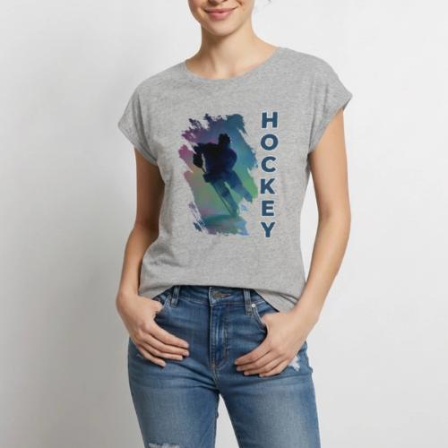 Hockey Pulse - Women's Premium Roll Up Sleeve T-Shirt
