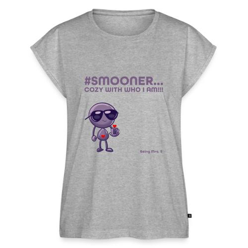Smoon City_Cozy with who I am - Women's Premium Roll Up Sleeve T-Shirt