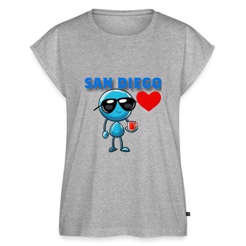 Smoon City_San Diego - Women's Premium Roll Up Sleeve T-Shirt