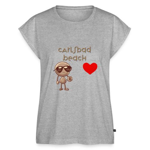 Smoon City_Carlsbad Beach - Women's Premium Roll Up Sleeve T-Shirt