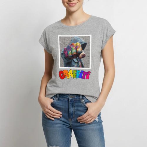 Graffiti: Urban Expression - Women's Premium Roll Up Sleeve T-Shirt