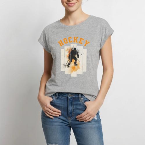 Hockey Grind - Women's Premium Roll Up Sleeve T-Shirt
