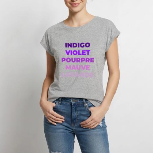 Shades of purple - Women's Premium Roll Up Sleeve T-Shirt