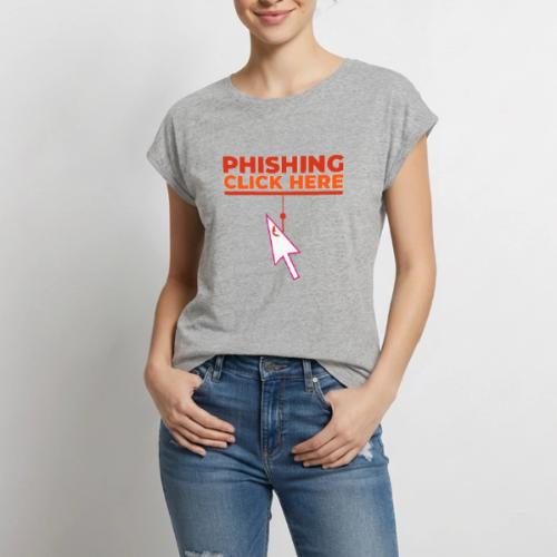 Phishing: Hooked by Deception - Women's Premium Roll Up Sleeve T-Shirt