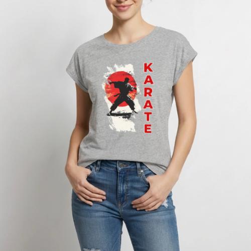 Karate: the spirit of discipline - Women's Premium Roll Up Sleeve T-Shirt