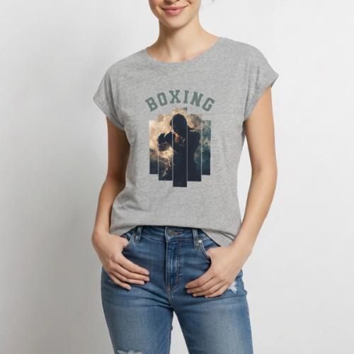 Boxing Spirit - Women's Premium Roll Up Sleeve T-Shirt