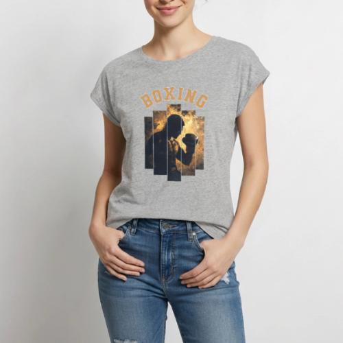 The Art of Boxing - Women's Premium Roll Up Sleeve T-Shirt