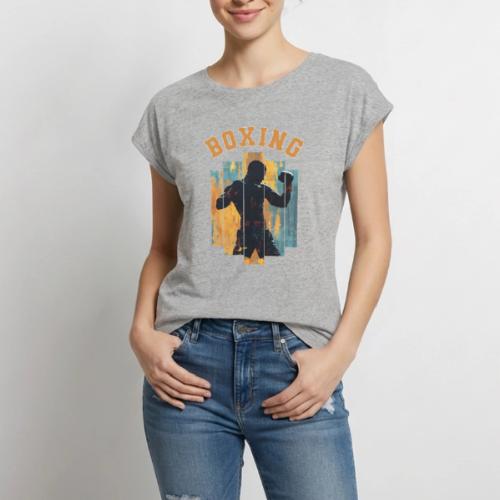 Boxing Is Life - Women's Premium Roll Up Sleeve T-Shirt