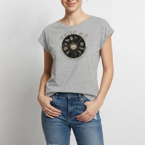 Weird NJ – Zodiac of the Garden State - Women's Premium Roll Up Sleeve T-Shirt