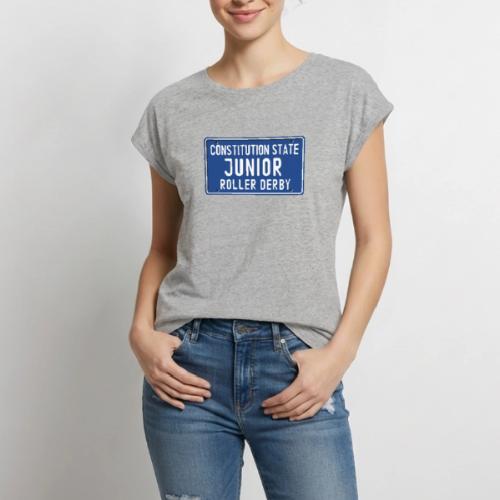 Constitution State Junior Roller Derby - Women's Premium Roll Up Sleeve T-Shirt