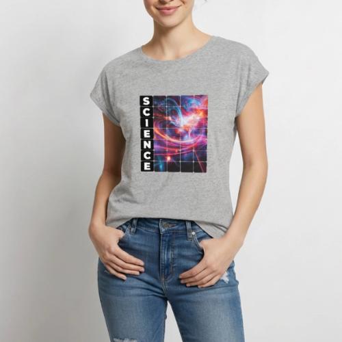 The Chaos of Science - Women's Premium Roll Up Sleeve T-Shirt