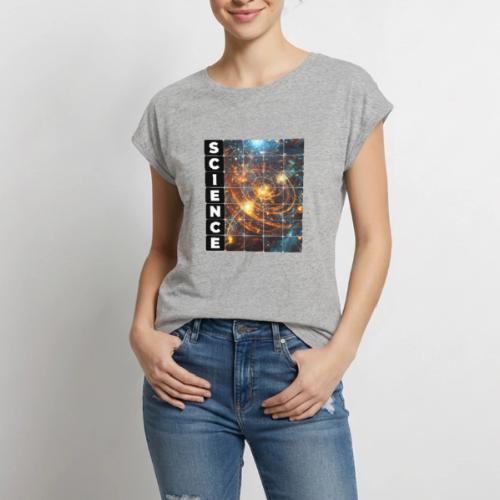 Golden Core of Science - Women's Premium Roll Up Sleeve T-Shirt