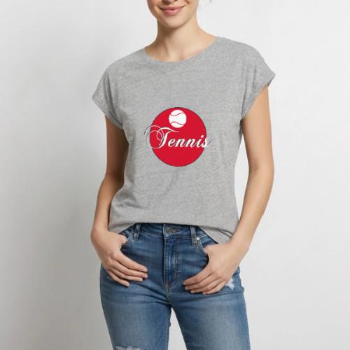 Tennis Pulse - Women's Premium Roll Up Sleeve T-Shirt