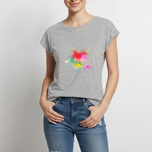 Psychedelic: Color Storm - Women's Premium Roll Up Sleeve T-Shirt