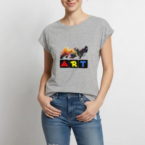 Pulse of Art - Women's Premium Roll Up Sleeve T-Shirt