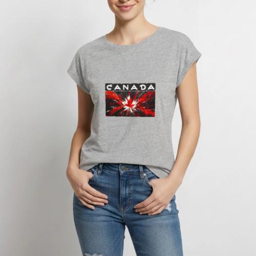 Canada Splash - Women's Premium Roll Up Sleeve T-Shirt