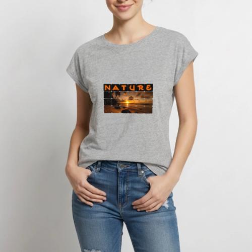 Nature: Golden Hour Escape - Women's Premium Roll Up Sleeve T-Shirt