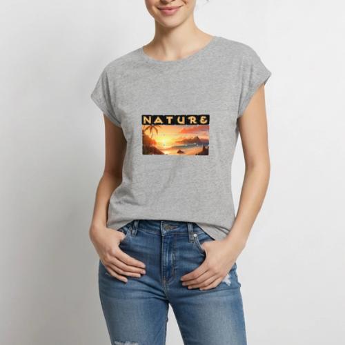 Nature: Tropical Twilight - Women's Premium Roll Up Sleeve T-Shirt
