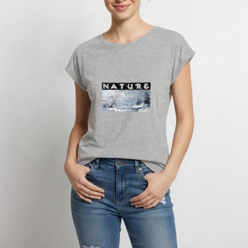 Nature: Winter Embrace - Women's Premium Roll Up Sleeve T-Shirt