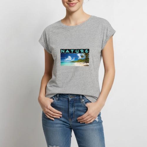 Nature: Island Bliss - Women's Premium Roll Up Sleeve T-Shirt