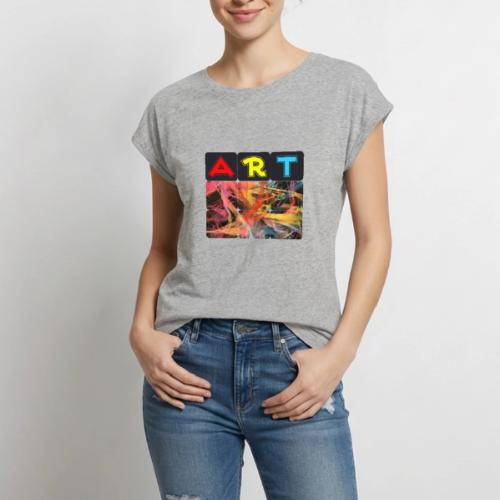 Chaotic Threads of Art - Women's Premium Roll Up Sleeve T-Shirt
