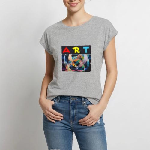 Art of Stripes and Shades - Women's Premium Roll Up Sleeve T-Shirt