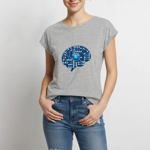 AI: Mind Wired - Women's Premium Roll Up Sleeve T-Shirt