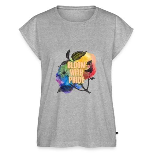 Bloom With Pride - Women's Premium Roll Up Sleeve T-Shirt