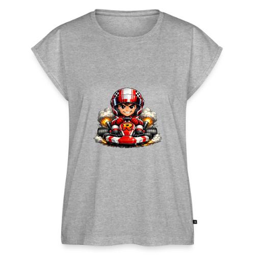 Carcadelogoracerfront - Women's Premium Roll Up Sleeve T-Shirt