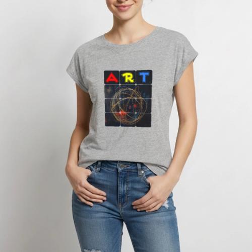 Echoes of Art - Women's Premium Roll Up Sleeve T-Shirt