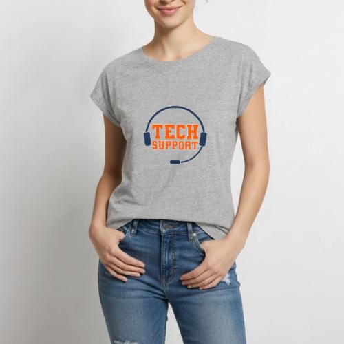 Tech Support Mode On - Women's Premium Roll Up Sleeve T-Shirt