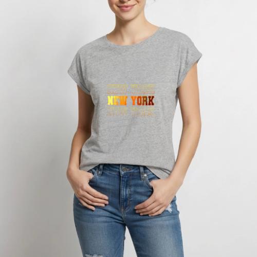 New York Varsity Echo - Women's Premium Roll Up Sleeve T-Shirt