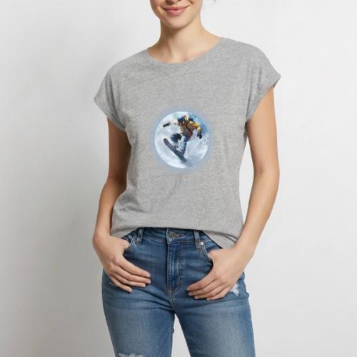 Snowboarding Life - Women's Premium Roll Up Sleeve T-Shirt