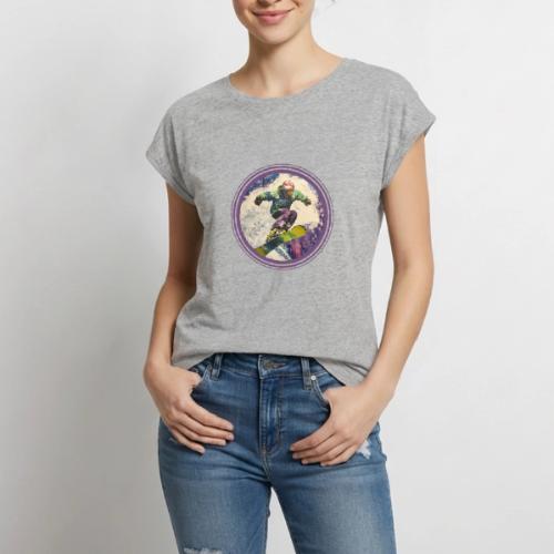 Snowboarding Soul - Women's Premium Roll Up Sleeve T-Shirt