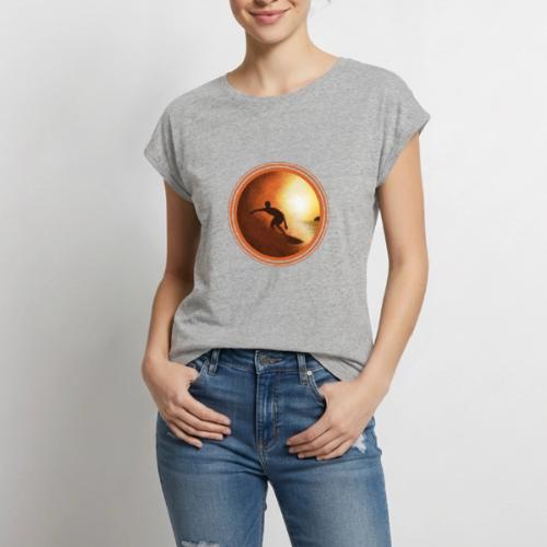 Surfing Vibes - Women's Premium Roll Up Sleeve T-Shirt