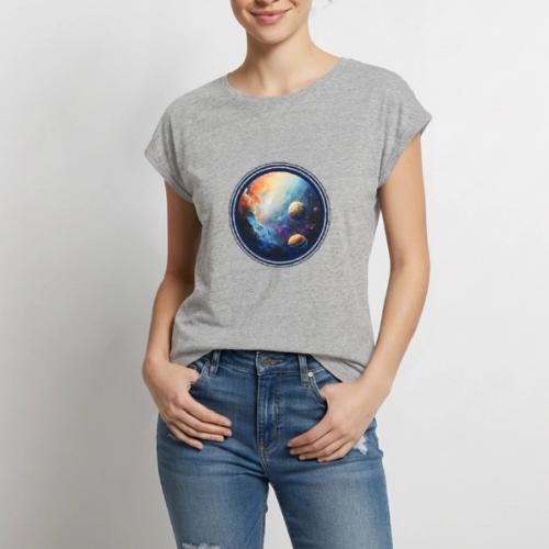 Nebula of Planets - Women's Premium Roll Up Sleeve T-Shirt