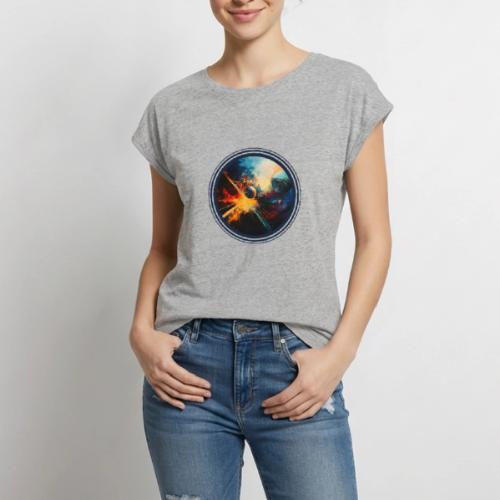 Planets in Turmoil - Women's Premium Roll Up Sleeve T-Shirt