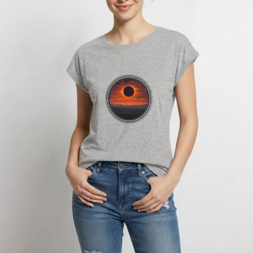 Eclipse Horizon - Women's Premium Roll Up Sleeve T-Shirt