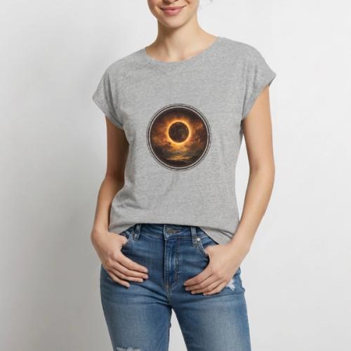Eclipse Canvas - Women's Premium Roll Up Sleeve T-Shirt