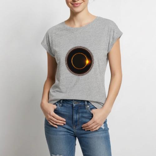Solar Eclipse - Women's Premium Roll Up Sleeve T-Shirt
