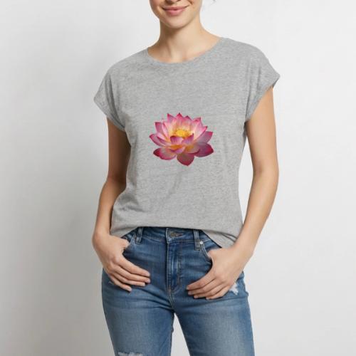 Serenity Lotus Grace - Women's Premium Roll Up Sleeve T-Shirt