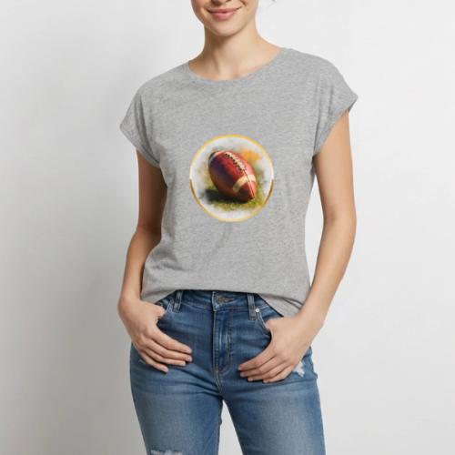 American Football: Heart of the Gridiron - Women's Premium Roll Up Sleeve T-Shirt