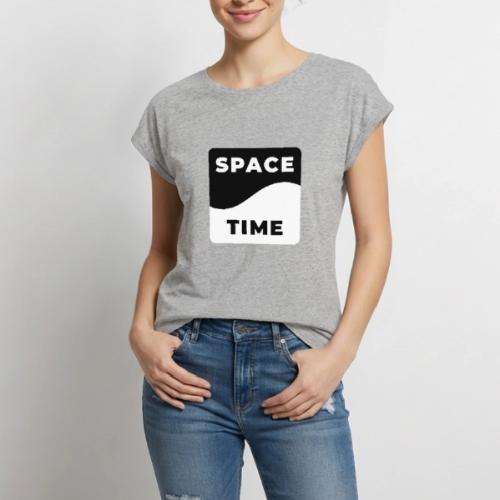 Space-time: Warped Reality - Women's Premium Roll Up Sleeve T-Shirt