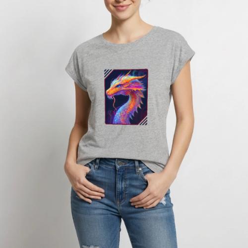 Dragon Spectrum - Women's Premium Roll Up Sleeve T-Shirt
