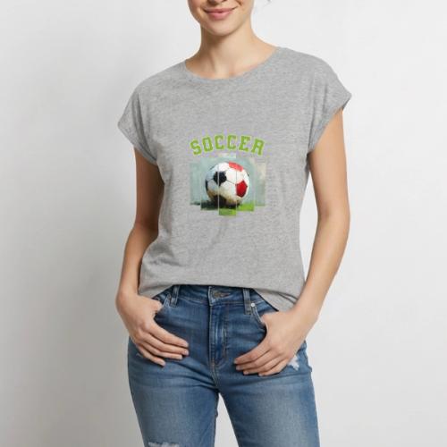 Soccer Core - Women's Premium Roll Up Sleeve T-Shirt