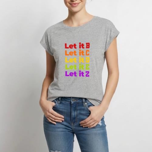 Let It Be Alphabetical - Women's Premium Roll Up Sleeve T-Shirt