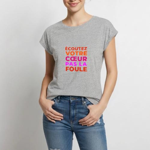 Heart first - Women's Premium Roll Up Sleeve T-Shirt