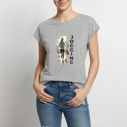 Jogging: Run into Motion - Women's Premium Roll Up Sleeve T-Shirt